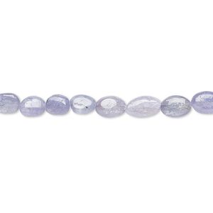 Tanzanite 1pkg1, hand-cut puffed oval bead 15.5-16 inch graduated 4x3mm-10x6mm