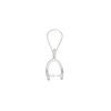 Bail, ice-pick, sterling silver, 21x6mm 4.5mm grip length. Sold individually. image number 1