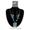Necklace / earring card, flocked plastic, black, 9-1/2 x 6-1/2 inches. Sold per pkg of 10. image number 1