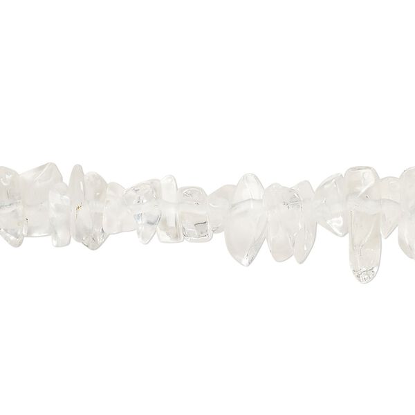 Bead, glass, clear, small to extra-large chip. Sold per 30-inch strand. image number 0