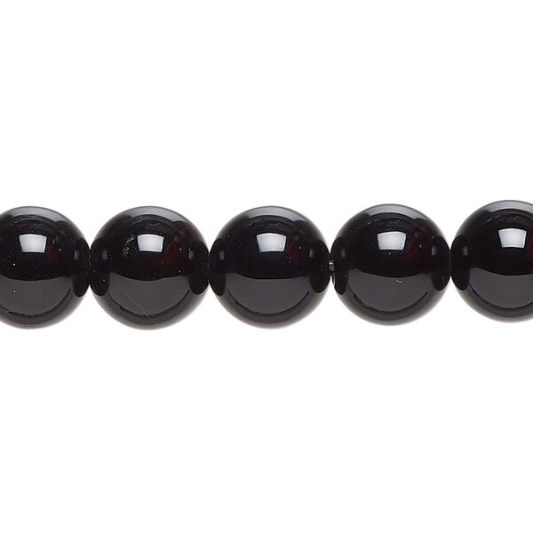 Black onyx 1pkg1, round bead 15 inch 9-10mm image number 0