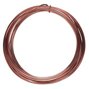 Wire, ParaWire™, antiqued copper, square, 21 gauge. Sold per 7-yard section.