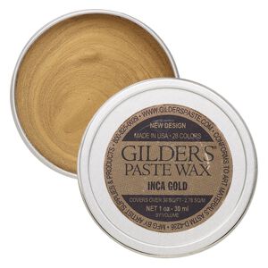 Wax paste, Gilders Paste®, pkg/1-ounce tin, Inca gold.
