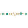 Necklace, green onyx (dyed) and gold-finished sterling silver, 3.5-4mm hand-cut faceted rondelle, 18 inches with S-hook clasp. Sold individually. image number 1