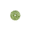 Bead, glass rhinestone / epoxy / resin, green, 14mm round. Sold individually. image number 1