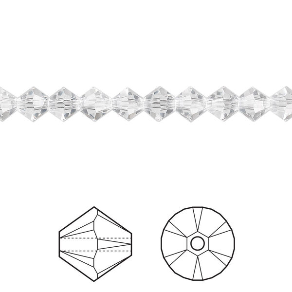 Bead 24pk crystal, Crystal Passions® 5mm bicone 5328 image number 0