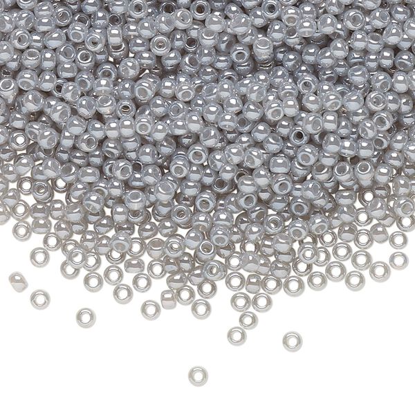Seed bead, TOHO BEADS®, glass, pkg/50g, #11 round, opaque ceylon smoke (TR-11-150). image number 0