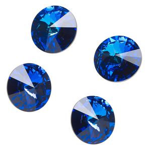 Chaton 4pk crystal tropical blue, Crystal Passions® 16mm rivoli 1122