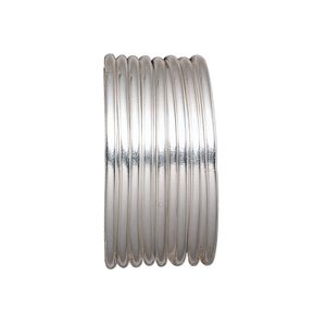 Wire, sterling silver-filled, half-hard, round, 16 gauge. Sold per pkg of 5 feet.
