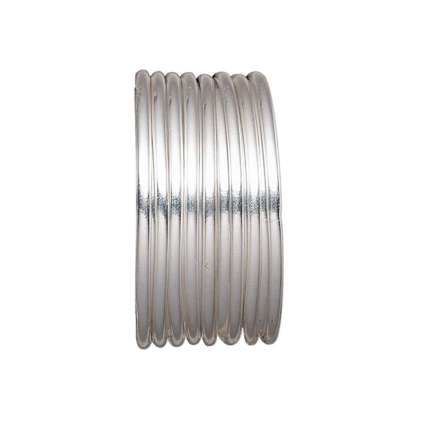 Wire, sterling silver-filled, half-hard, round, 16 gauge. Sold per pkg of 5 feet. image number 0