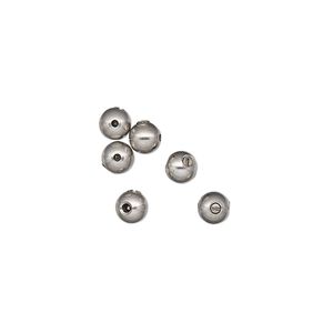 Crimp, Screw-Tite Crimps™, stainless steel, 4.5mm round, for wire up to 0.024 inches. Sold per pkg of 6.