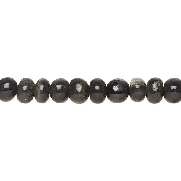 Grey feldspar 1pkg1, hand-cut rondelle bead natural 14 inch 6x4mm-7x6mm image number 0