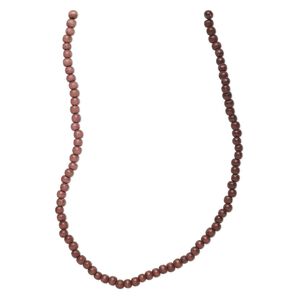 Bead, Taiwanese cheesewood (dyed / waxed), mauve ombre, 6mm round. Sold per pkg of (2) 15-1/2" to 16" strands.