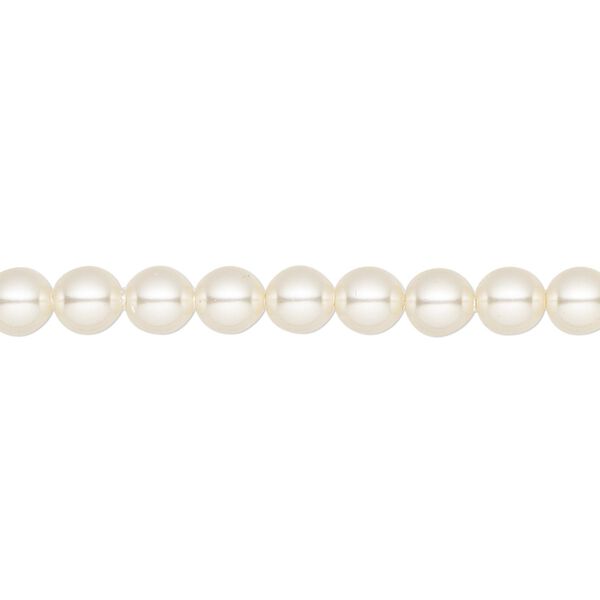Pearl 100pk light creamrose, Crystal Passions® 5mm round 5810 image number 0