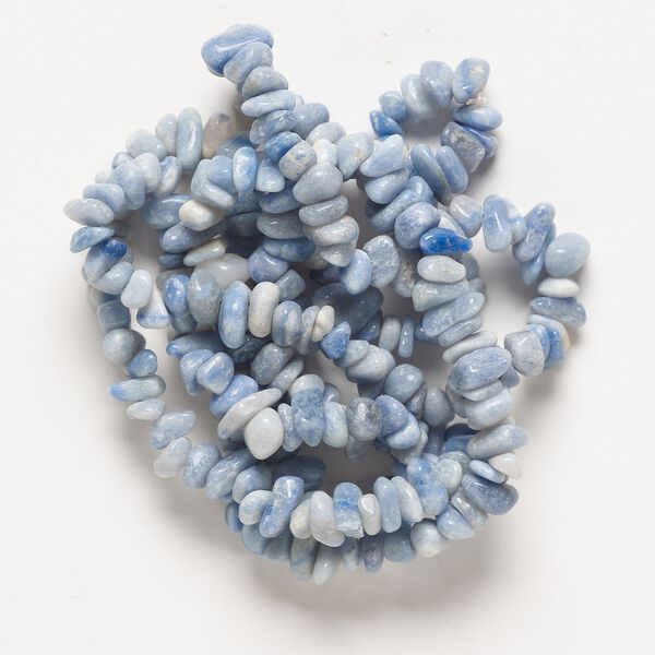 Blue aventurine 1pkg1, chip bead natural 32 inch small to large image number 0