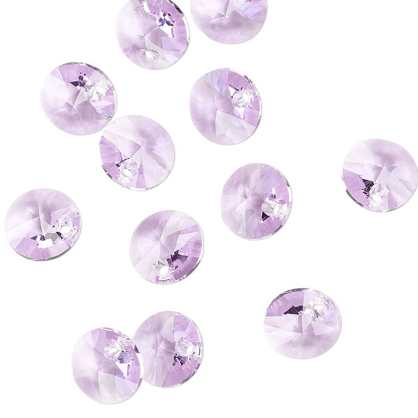 Drop 12pk violet, Crystal Passions® 8mm pendant mini disk 6428 image number 1