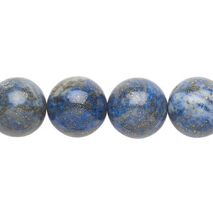 Lapis lazuli 1pkg1, round bead, 15 inch 12-13mm