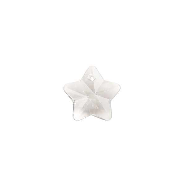 Drop, glass, clear, 13mm star. Sold per pkg of 10. image number 0