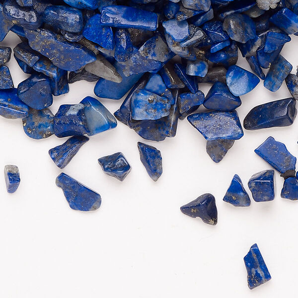 Inlay chip 1pkg1 lapis lazuli, mini undrilled, 50 gram dyed image number 0