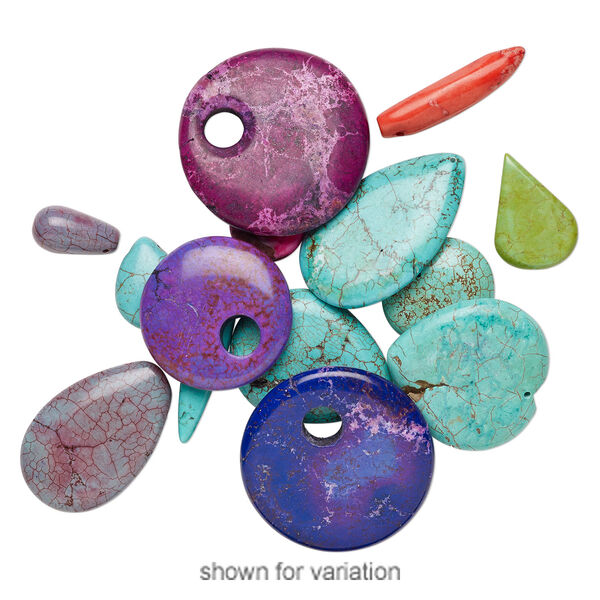 Magnesite 1pkg1, mixed shape drop 1/2 lb mix 20mm-54x33mm image number 2