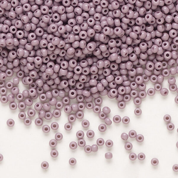 Seed bead, Preciosa Ornela Czech glass, pkg/50g, #11 rocaille, opaque violet, (23020). image number 0