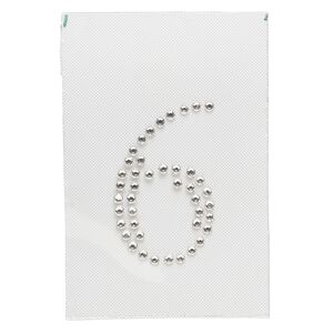 Iron-on transfer 1pk crystal clear, Preciosa Czech crystal 33.5x20.5mm "6"