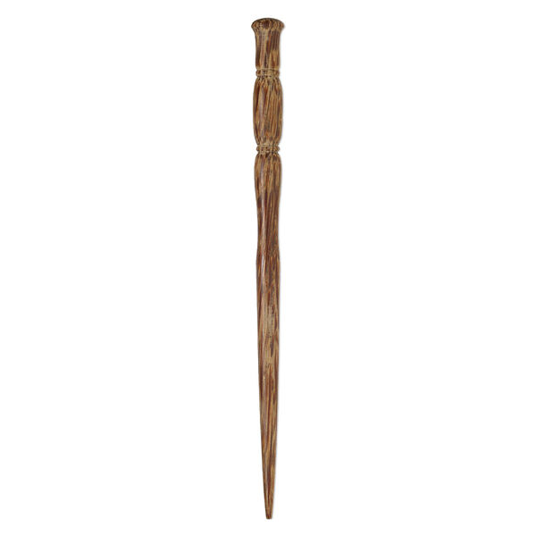 Hair stick, coconut wood (natural), pkg/1, dark brown and brown, 7-1/2 inches. image number 0