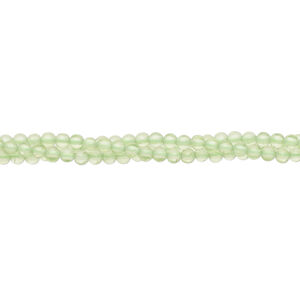 Peridot 1pkg1, hand-cut round bead natural 15.5-16 inch 2mm