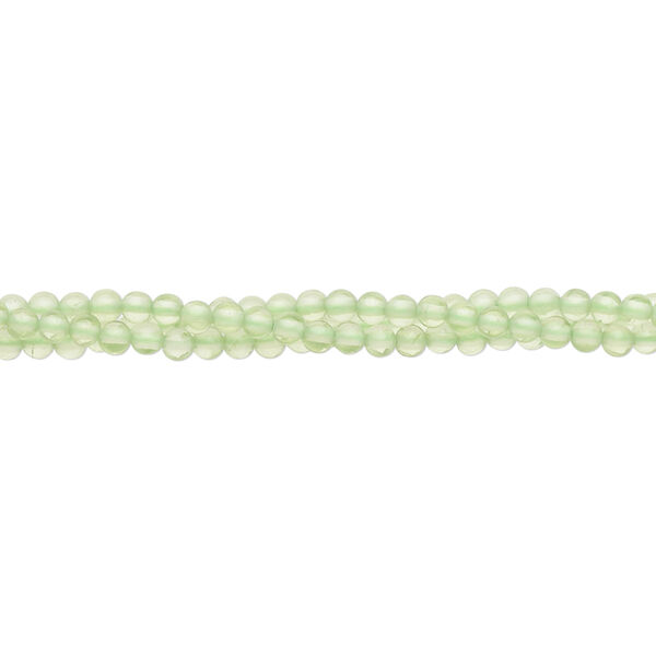 Peridot 1pkg1, hand-cut round bead natural 15.5-16 inch 2mm image number 0