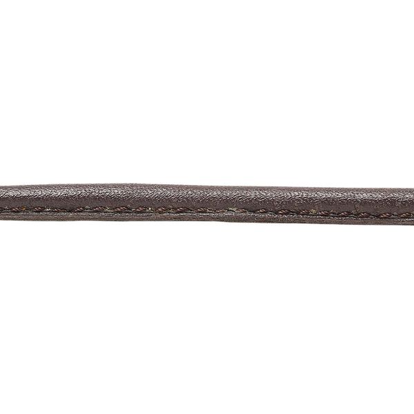 Cord, leather, brown, 4mm stitched. Sold per 5-yard spool. image number 0
