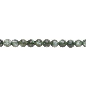 Seraphinite 1pkg1, round bead natural 15.5-16 inch 4mm