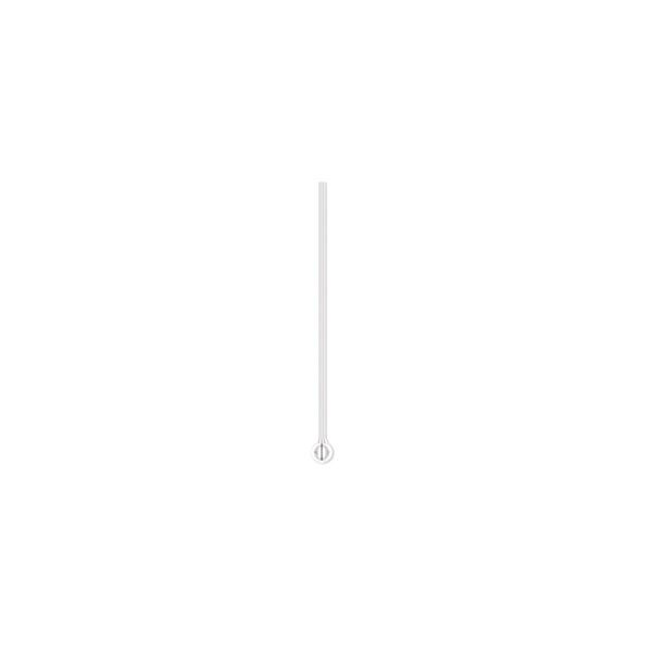 Head pin, silver-plated brass, 3/4 inch with 1.5mm ball, 24 gauge. Sold per pkg of 24. image number 0