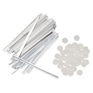 Mask components, rubber and aluminum, clear, 10-11mm round and 3-1/2 inch wire guard. Sold per pkg of 100.