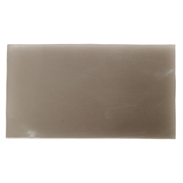 Bead mat, rubber, translucent smoky, 8 x 4-1/2 inch double-sided "sticky" rectangle. Sold individually. image number 0