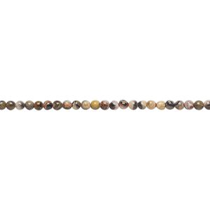 Leopardskin jasper 1pkg1, round bead natural 15.5-16 inch 2mm