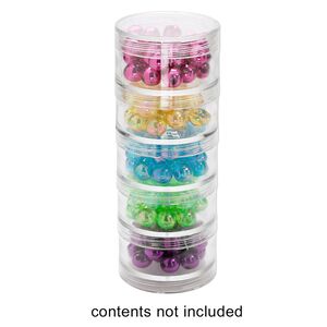 Organizer jar, Space Saver, plastic, clear, 2 x 1-1/4 inches. Sold per 5-piece set.