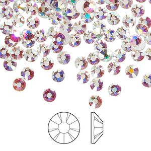 Flat back 144pk crystal AB foil back, Preciosa MAXIMA Czech crystal rhinestone 3.8-4mm chaton rose round SS16