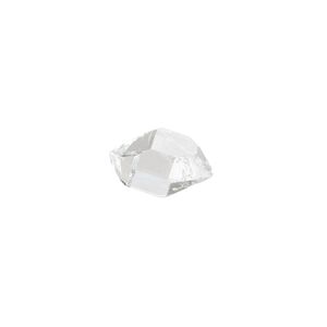 Herkimer diamond (quartz crystal) 1pkg1, hand-cut undrilled faceted double-terminated 18-sided gem natural 11x7mm-14x9mm
