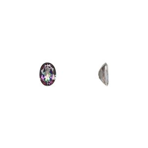 Luster topaz 1pkg1, hand-cut faceted oval gem 7x5mm
