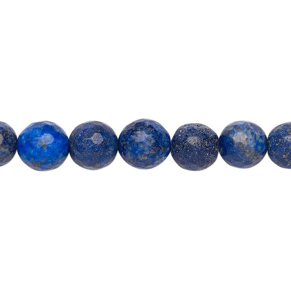 Lapis lazuli 1pkg1, faceted round bead natural 15 inch 8-9mm image number 0