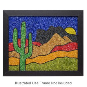Sabrina Frey Bead Mosaic™ Starter Kit, glass / medium-density fiberboard / glue, pkg/1, multicolored, 8x10 inches with "Desert" design.