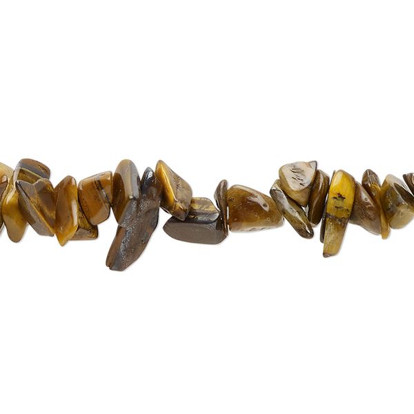 Tigereye 1pkg1, chip bead natural 35 inch small to large image number 0
