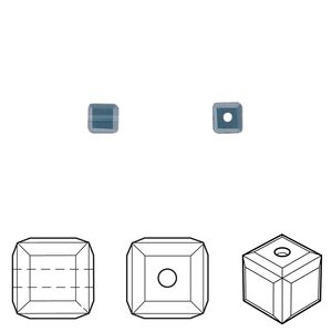 Bead 12pk Montana, Crystal Passions® 4mm cube 5601