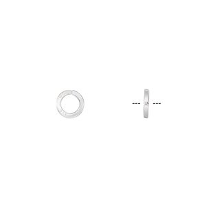 Jump ring, sterling silver, 6mm round square wire, 4mm inside diameter, 18 gauge. Sold per pkg of 20.