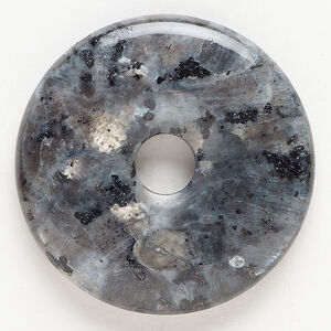 Blue labradorite 1pkg1, donut focal natural, 40mm
