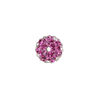 Bead, Egyptian glass rhinestone / epoxy / resin, clear / dark pink / fuchsia, 12mm round with pav&eacute; wave design. Sold individually. image number 1