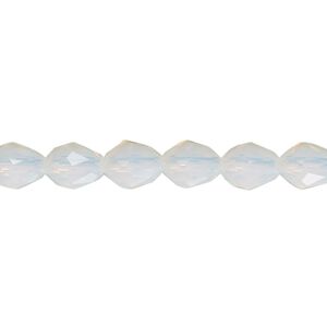 Bead Celestial Crystal® 1pkg60, 8x6mm teardrop / 66 facets, translucent frosted clear