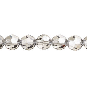 Bead 1pkg12 crystal urban grey, Crystal Passions&reg; 8mm round 5000
