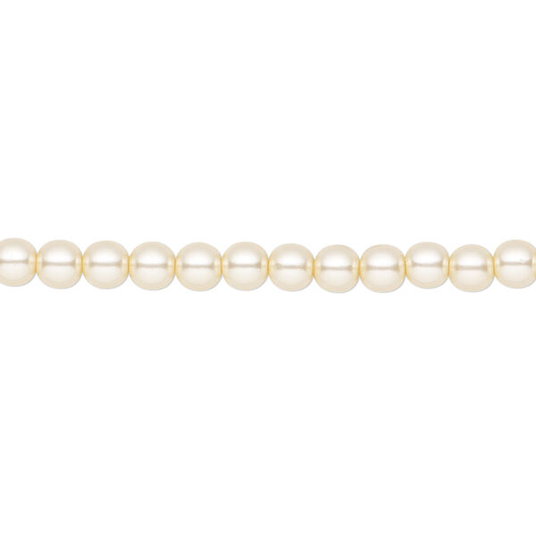 Pearl 600pk cream, Preciosa Czech crystal 4mm round image number 0