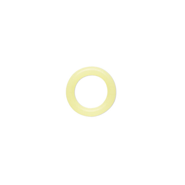 Component, Oh! Ring™, silicone, pale yellow glow-in-the-dark, 12mm round with 8mm hole. Sold per pkg of 200. image number 0